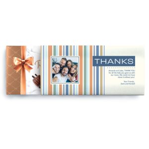 Blue Stripe Thank You Box, 9.4 oz.